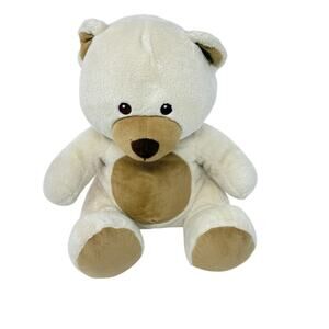 Build-A-Bear Workshop Plush Cream Teddy Bear Tan Accents Classic Stuffed Animal